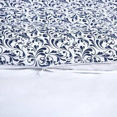 Пододеяльник трикотажный на молнии Завиток белый 262 АРТПОСТЕЛЬ 175х215