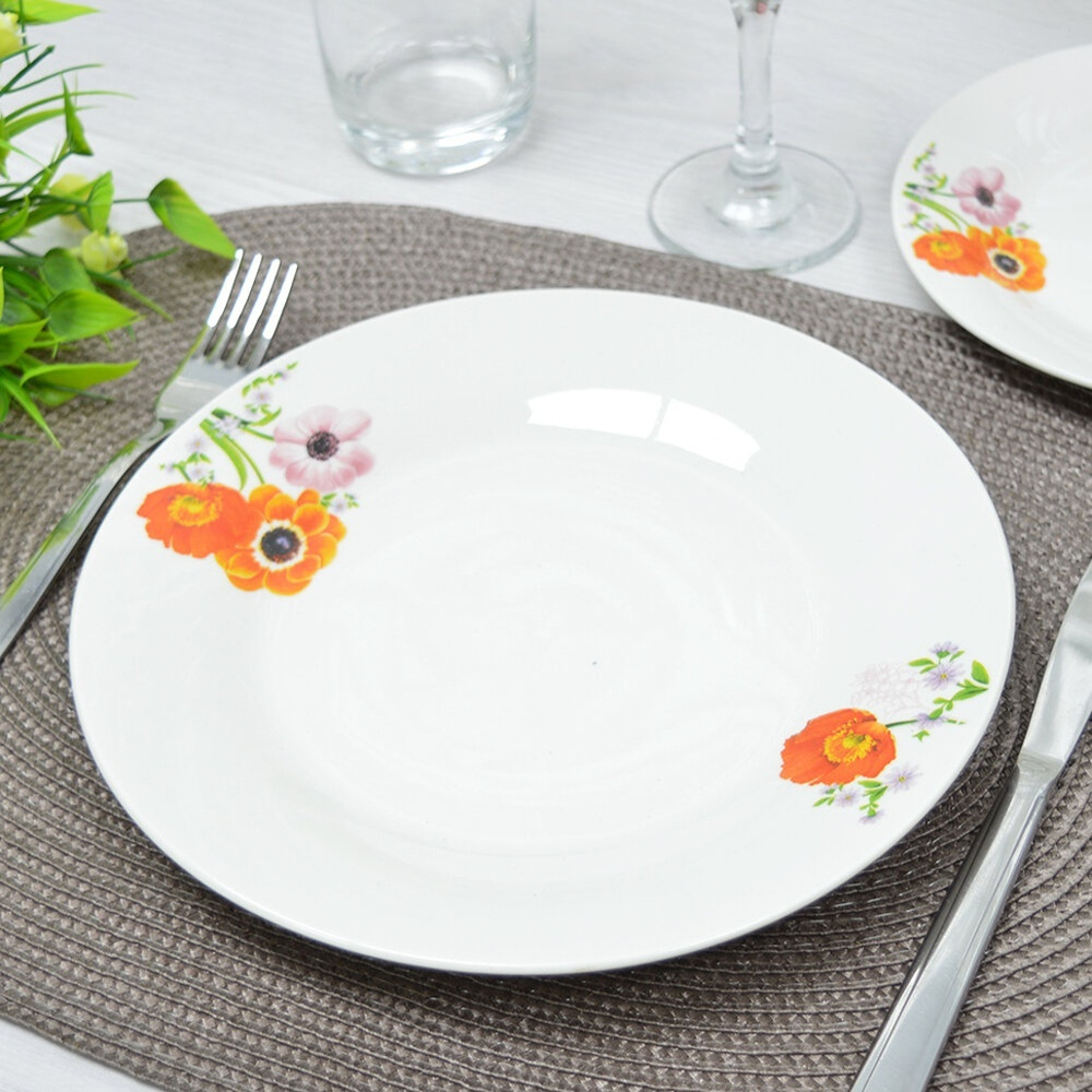 Тарелка обеденная 23см Герберы