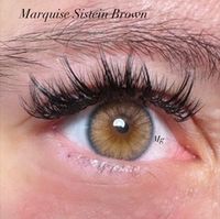 Медовые цветные линзы с окантовкой для темных и светлых глаз / Marquise Sisteyn Brown ( аналог elegance brown ) / на 12 месяцев
