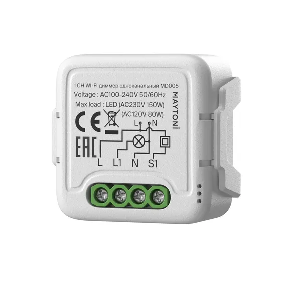 Wi-Fi диммер одноканальный 150Вт Lighting control md005