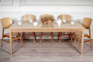 Комплект Стол Berlin 200x100 + 6 стульев VST-V деревянный / Бук натуральный