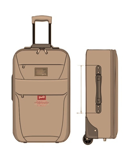 ЧЕМОДАН ДОРОЖНЫЙ НА МОЛНИИ С ЛОГОТИПОМ