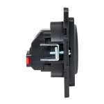 Розетка 1-м СП Стокгольм 16А IP20 с заземл. защ. шторки механизм черн. PROxima EKF EZR16-028-10