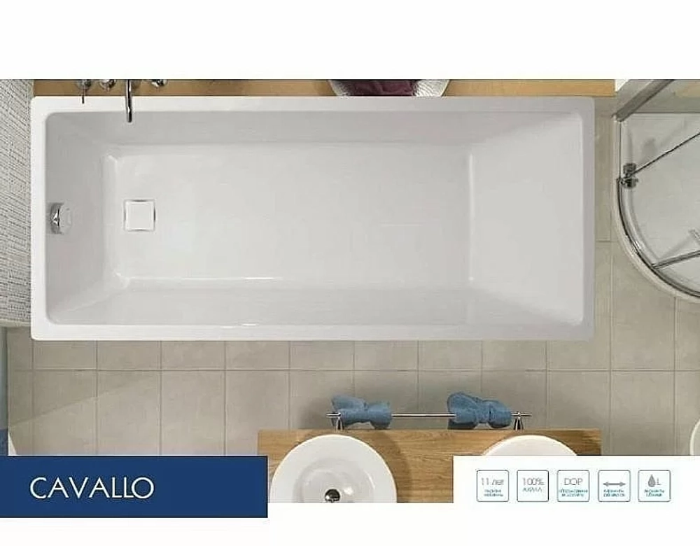 Ванна акриловая Vagnerplast Cavallo 170x75