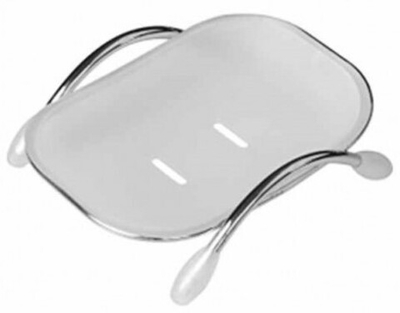 208-1 Мыльница пластик (белая) РОТАТО  (60/1шт)