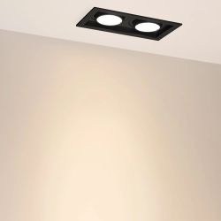 Светильник MS-VORTEX-BUILT-S210x117-2x20W Warm3000 (BK-BK, 20 deg, 230V) (Arlight, IP20 Металл, 5 лет) 058442