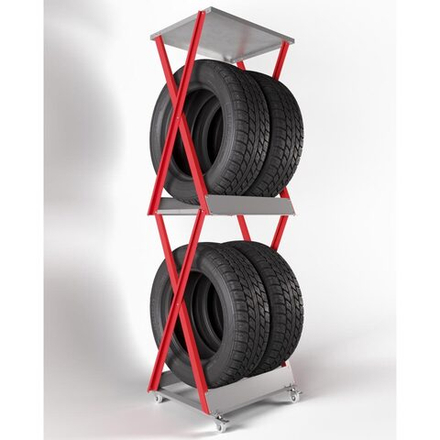 Стеллаж для колес вертикальный стандарт (ширина шин до 255мм)