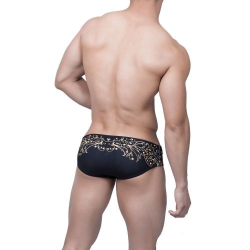 Мужские плавки черные с принтом UXH UXH024