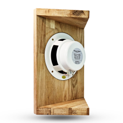 Влагостойкий динамик с декоративной дубовой сеткой SW 525 Wood - Corner, для бани и сауны