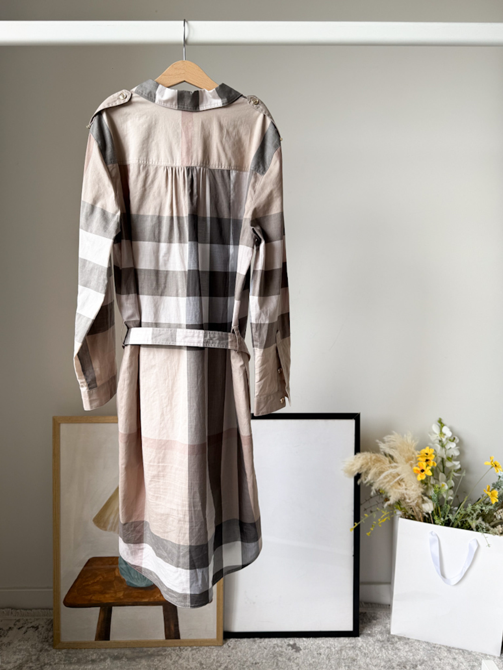 Хлопковое платье Burberry, S