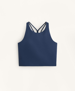 Oysho Майка Comfortlux с чашками и полосками на спине, морской синий