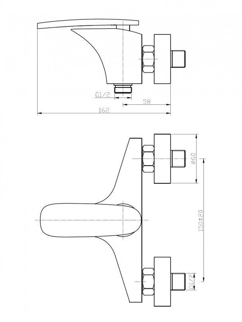 Смеситель для ванны однорычажный WeltWasser  WW MX  ESSEN 604 4665293456246 Хром