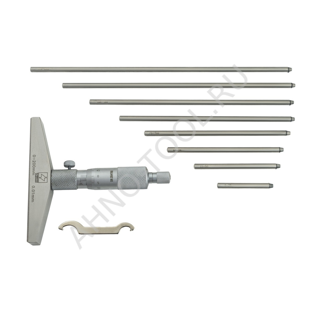 Глубиномер микрометрический ГМ-200-0.01 ГОСРЕЕСТР 90410-23 ТОЧИНТЕХ