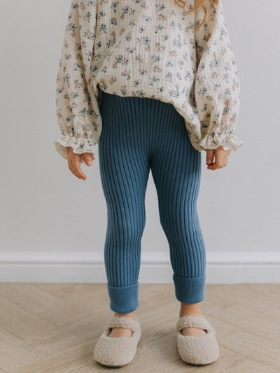 Вязаные лосины, Синий