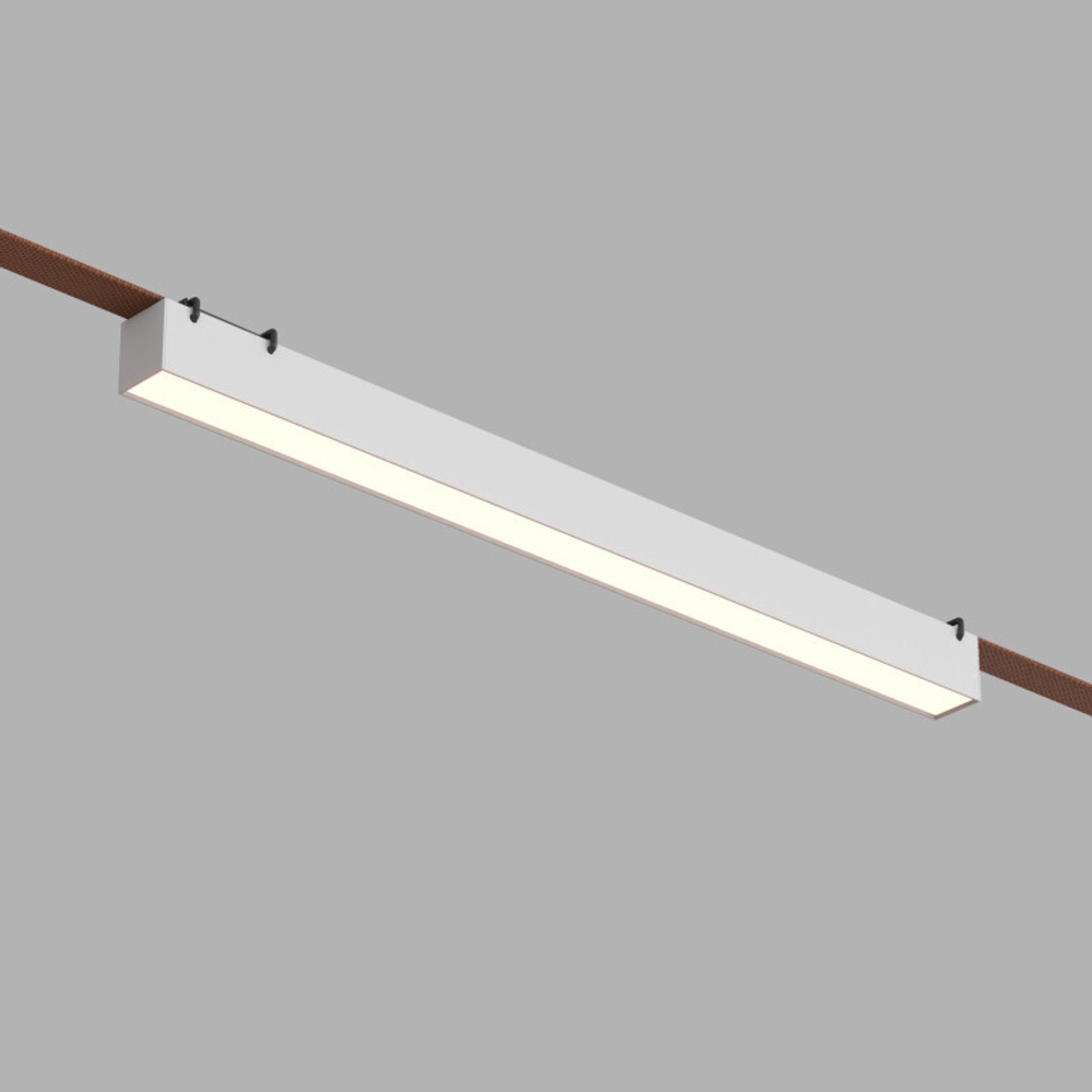 DK5676-WH Cветильник для трека-ремня Belty Smart, серия Linear, со светодиодом, L642*W40*H45мм, 48V DC, 24W, RA90, 120°, 2700-6000K, IP20, белый, алюминий