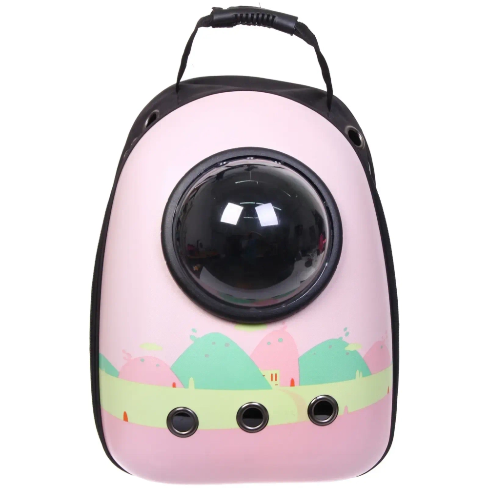 Рюкзак - переноска для животных «ЛЮБИМЫЙ БРО», цвет розовые мечты, 27*33*43см/до 7кг (сетка, иллюминатор, подложка) (Пакет и Лейбл)