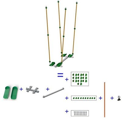 Качели парные для качания стоя