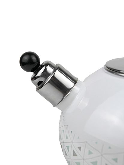 Чайник 2,5 л. эмалированный со свистком Kamille KM 1037 с черной бакелитовой ручкой