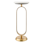 Столик приставной Bergenson Bjorn Svein, 25,5 см, мрамор/золотой