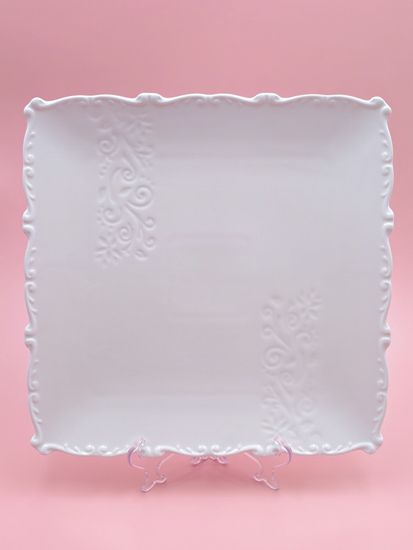 Тарелка обеденная 26 см. квадратная, набор 4 шт. "Орнамент"