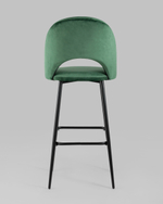 Стул барный Меган велюр зеленый 2 шт