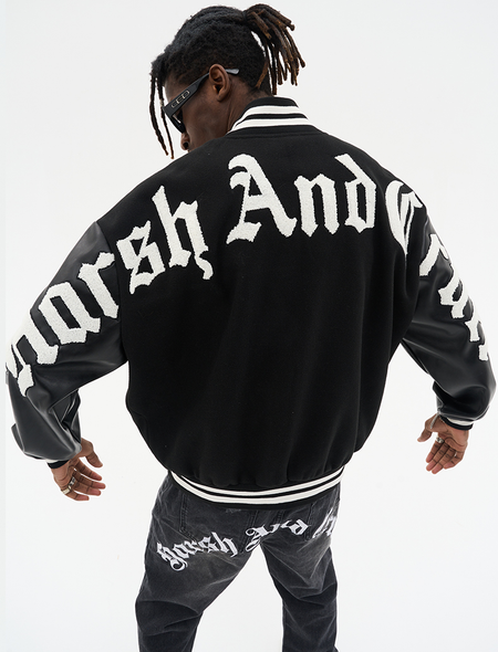 Бомбер HARSHandCRUEL "Gothic Logo" Varsity Jacket