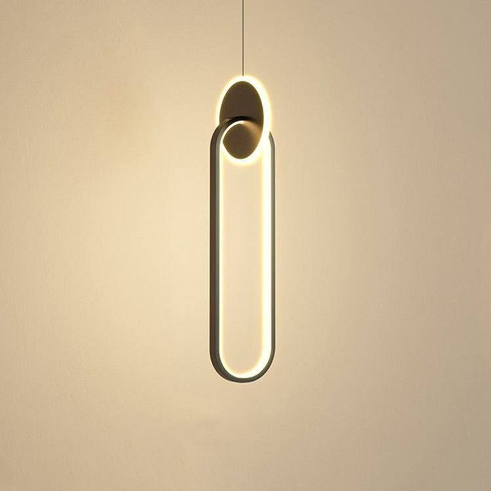 Светильник подвесной светодиодный Lanbos, 6 Вт LED, черный, скрепка