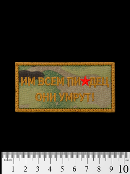 Шеврон Им всем писец они умрут! вышивка. Мультикам