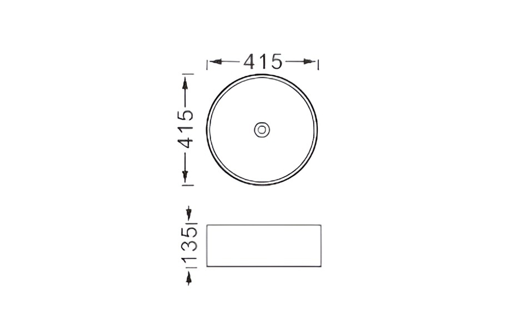 Раковина накладная для установки на столешницу AQUATEK ЕВРОПА AQ5558-MW 415*415*135, матовый белый