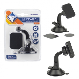 Подставка под телефон\смартфон магнитный  NOVA Bright 47572 на присоске  квадрат соединение