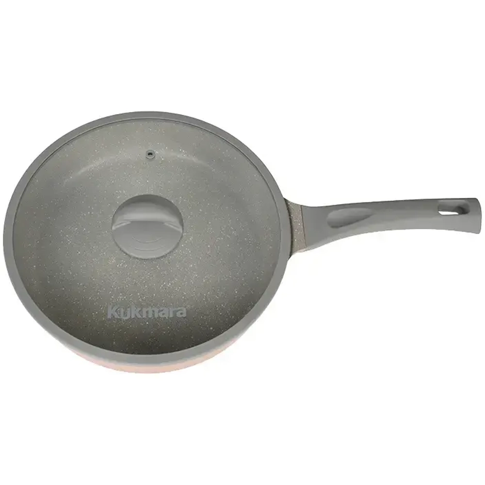 Сковорода 28*6,5см с ручкой и стекл. крышкой «Stella» (cappuccino) сск281а