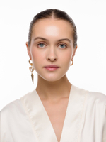 Серьги "White Soul Big" Gold