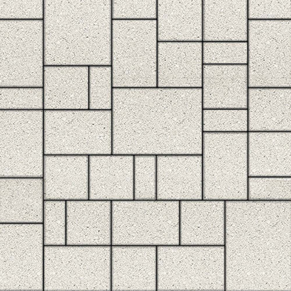 Тротуарная плитка МЮНХЕН - Гранит Белый, комплект из 4 видов плит