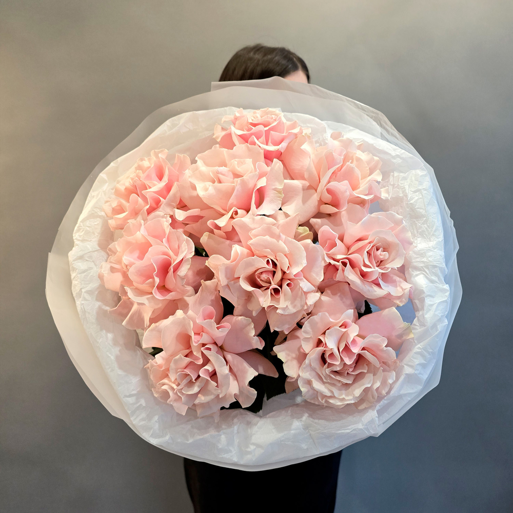 Моно букет из розы Pink Mondial S