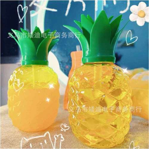 Кружка ананас с трубочкой
