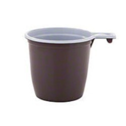 Одноразовые чашки 180 мл 6.6 г коричнево-белые (50/1700 шт)