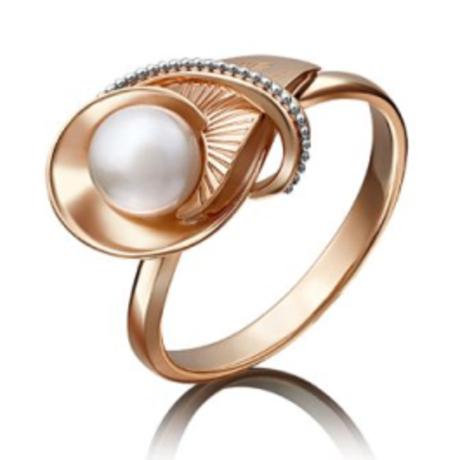 Кольцо из золота с жемчугом