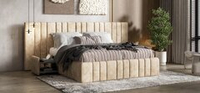Кровать BOSS INFINITY 180*200 велюр Alkantara пепел