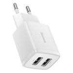 Зарядное устройство Baseus Compact Charger 2U 10.5W - White