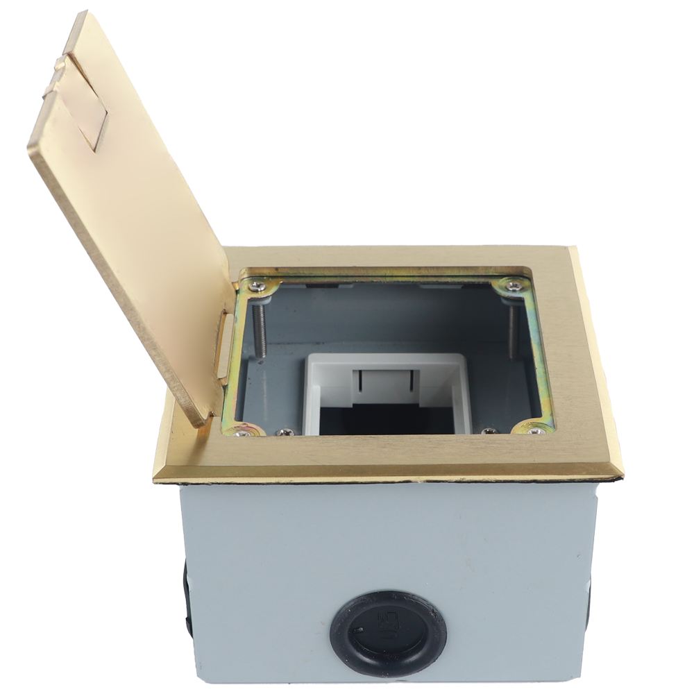 Лючок в пол 3 мод. (1 мод. 45х45 мм. + 1 мод. 22.5х45 мм.),  латунь,  (с уст. набором)