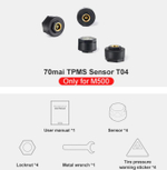 Внешние датчики давления в шинах 70mai TPMS Sensor T04