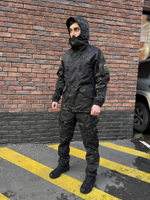 Костюм горка 6 флис / осень-зима / черный мультикам