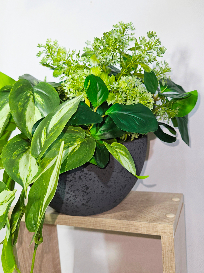 Зелень искусственная ампельная 60см в чаше Лофт