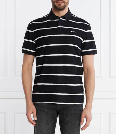 Поло PalesStripe BOSS ORANGE - черный(50508327)