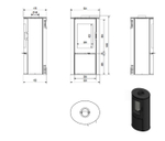Печь-камин Kratki Koza/AB/S/DR