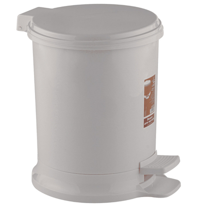 Ведро 7л с педалью (белый)