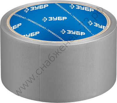 ЗУБР Рефил 50 мм, 10 м серая, универсальная, Клейкая лента пвх, ПРОФЕССИОНАЛ (12075-50-10)