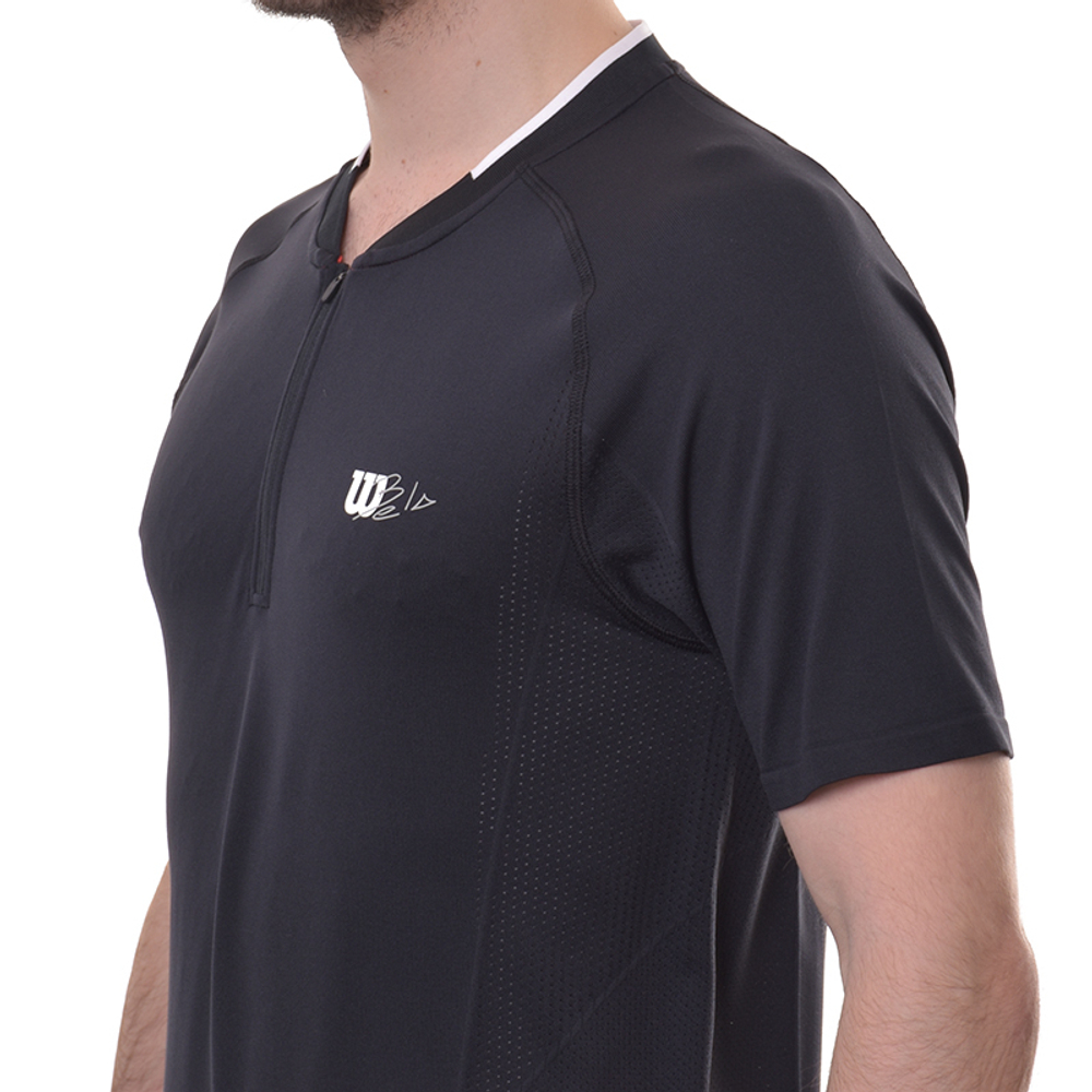 Теннисное поло Wilson Players Seamless Zip Henley 2.0
