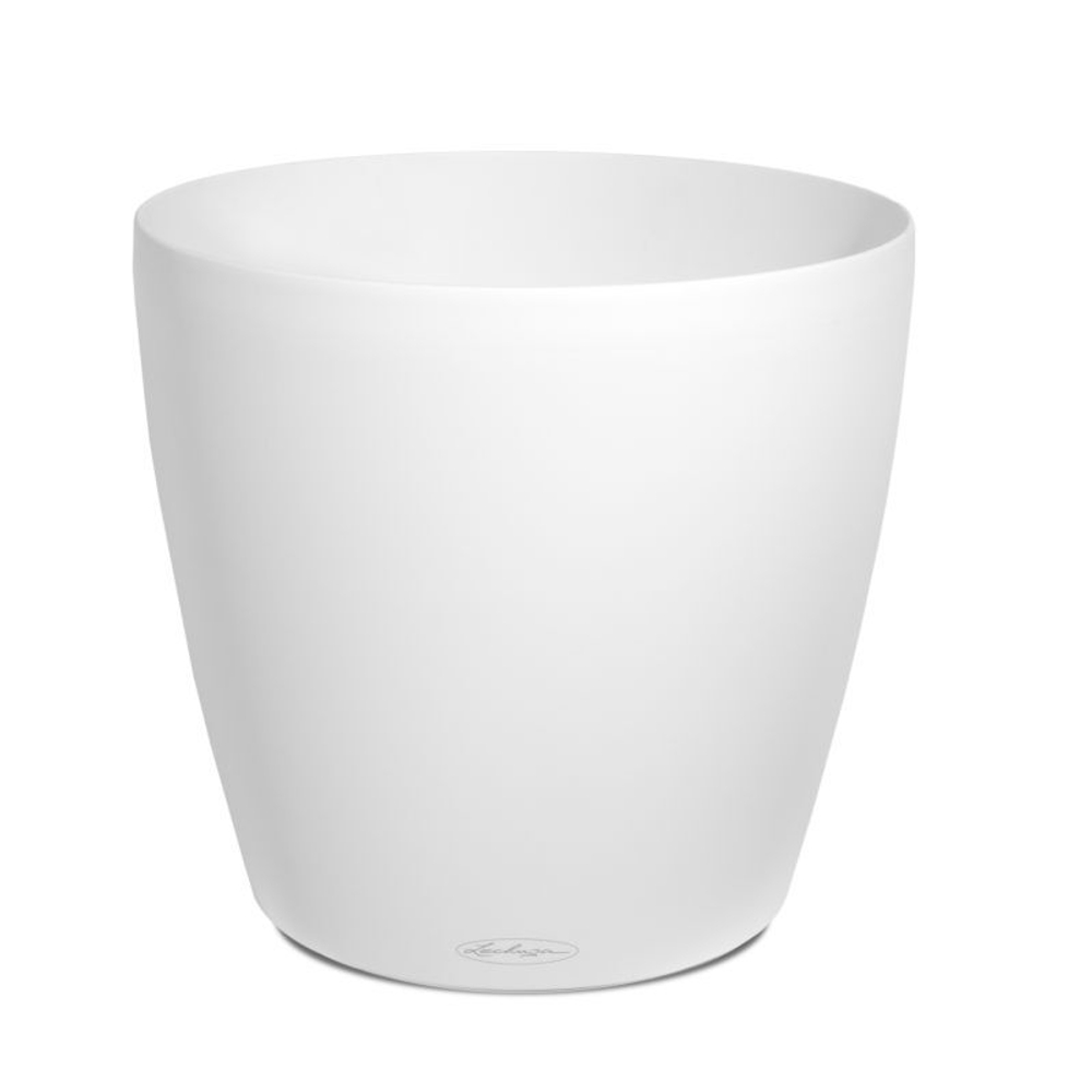 Кашпо Lechuza "Color Classico Complete white" (пластик), D21xH20 см
