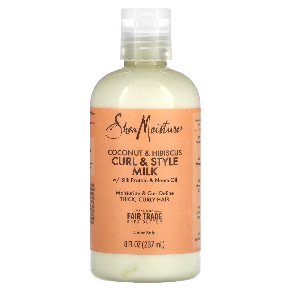 SheaMoisture, Curl & Style Milk, кокос и гибискус, 237 мл (8 жидк. унц.)